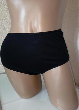 Высокие хлопковые трусики черного цвета s. женкие трусы 5408