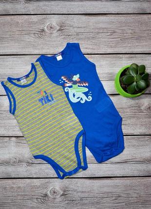 Дитячий боді на хлопчика lupilu (німеччина), набір 2 шт