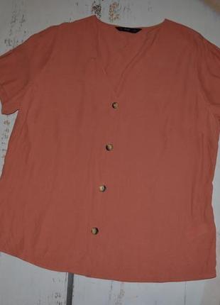 Рубашка, блуза с трендовыми пуговицами f&f 16 размер