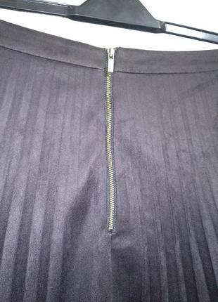 Замшевая юбка плиссе размера l5 фото