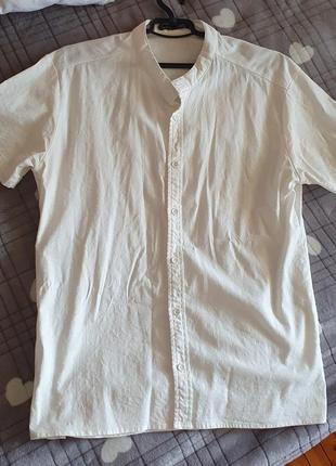 Мужская рубашка молочного цвета