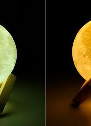 Нічник місяць 3d moon lamp 67271 фото