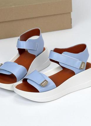 Босоніжки "dreamy", блакитний, натуральна шкіра