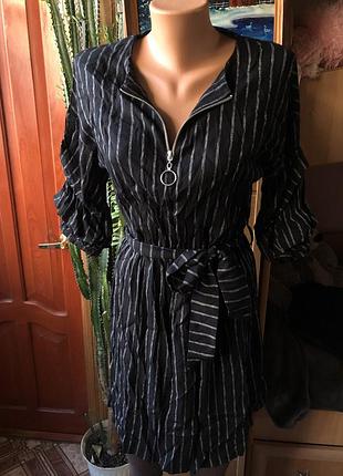 Шикарное платье в полоску 5