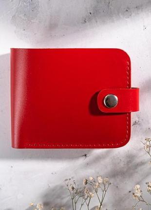 Шкіряний гаманець «wally» червоний2 фото
