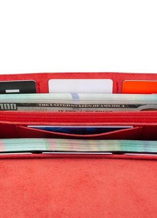 Шкіряне жіноче велике портмоне гаманець жіночий «safo» червоне5 фото