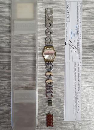 [продам] жіночі швейцарські годинники swatch metallic dune lk258g