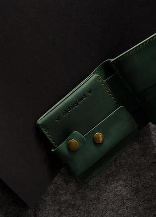 Шкіряний гаманець gazda зелений6 фото