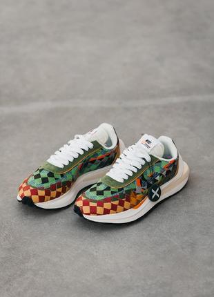 Чоловічі кросівки nike sacai vaporwaffle x jean paul gaultier7 фото