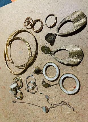 Лот: сережки, каблучки та браслет