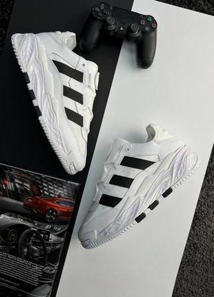 Мужские кроссовки adidas originals niteball prm white black6 фото