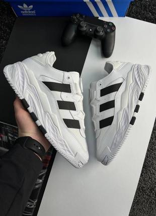 Мужские кроссовки adidas originals niteball prm white black2 фото