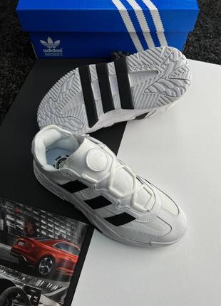 Мужские кроссовки adidas originals niteball prm white black