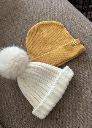 Осенняя зимняя шапочка для новорожденных1 фото