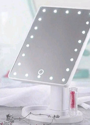 Дзеркало для макіяжу з 22 led підсвічуванням large led mirror1 фото