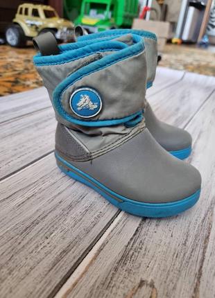 Сапоги crocs резиновые, утепленные с7, 23-24р
