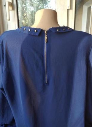 Брендовая шифоновая блуза блузка большого размера7 фото