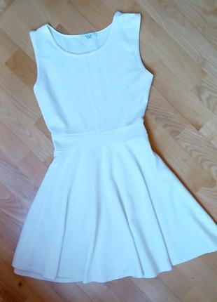 Белое платье сарафан юбка солнышко