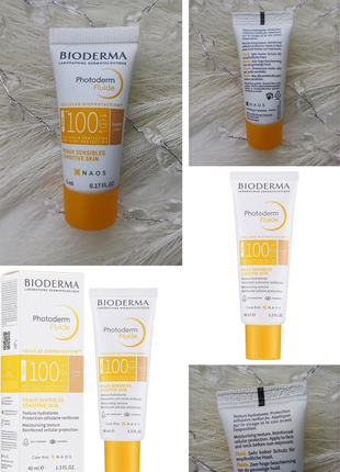 👒bioderma photoderm fluide max spf100+ солнцезащитный флюид для лица с тонирующим эффектом