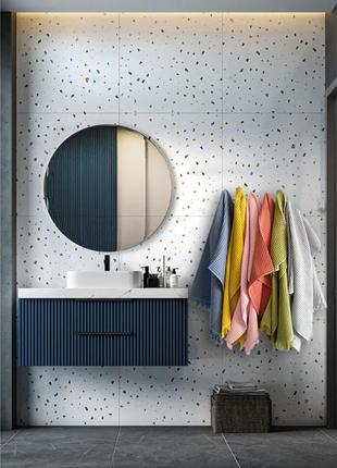Вафельное полотенце - хлопок - для ванной, отелей, спа - xxl 90х180 см - серый6 фото