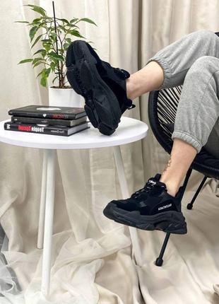 Balenciaga triple s clear black6 фото