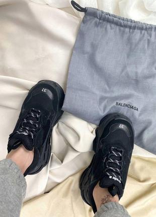 Balenciaga triple s clear black8 фото