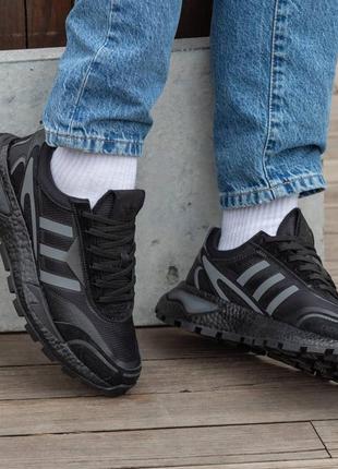 Кроссовки мужские серые адидас adidas retropy p9 all black