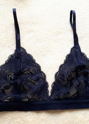 Новый черный кружевной мягкий топик бюстгальтер без косточек 70а/32а-75а/34а-70в/32в-75в/34в италия wolf & whistle