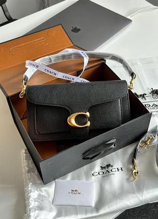 Сумка кросс боди premium 1:1 coach tabby shoulder bag 26 with signature canvas ch3