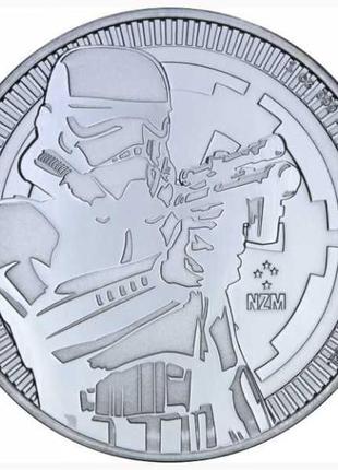 Срібна монета 1oz штурмовик "зоряні війни" 2 долари 201...1 фото