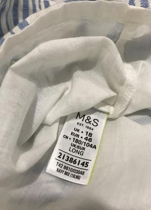 Коллекция m&s платье-туника в полоску из смесового льна curve код продукта: t528610e9 фото