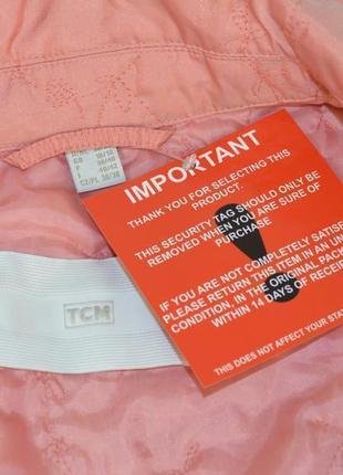 Брендовая розовая легкая тонкая демисезонная куртка жакет tcm tchibo вышивка синтепон3 фото