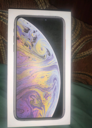 Корбка iphone xs max silver 64gb