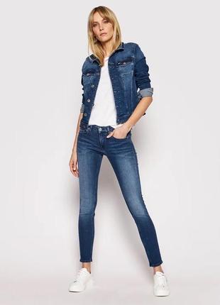 Tommy jeans джинсы sophie dw0dw09214 голубые skinny fit4 фото