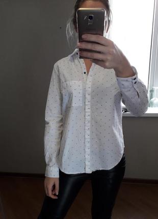 Хлопкова рубашка zara1 фото