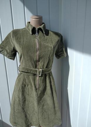 Мини платье сарафан микро вельвет