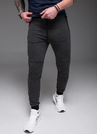 Сірі спортивні штани на манжетах5 фото