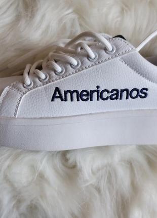 Сникерсы кроссовки кеды белые americanos2 фото