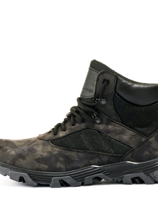 Тактичні високі черевики(берці) сіро-чорний камуфляж2 фото