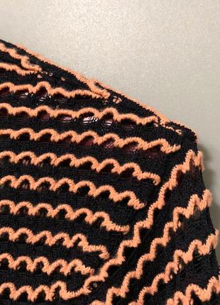 Cos вязаный свитер сетка ажурный синий персиковый джемпер свитшот5 фото