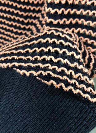 Cos вязаный свитер сетка ажурный синий персиковый джемпер свитшот3 фото
