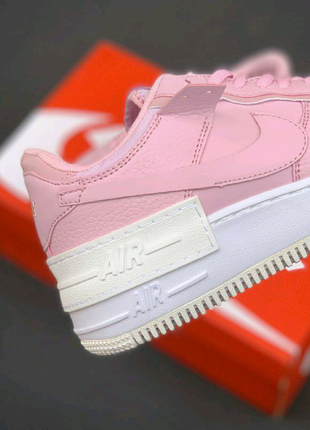 Nike air force 1 shadow pink/white3 фото