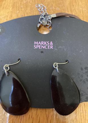 Серьги и колье marks &amp; spenser2 фото