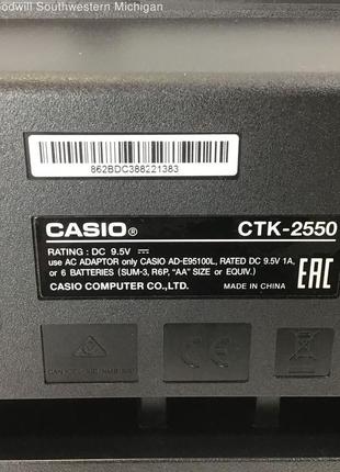 Синтезатор  casio ctk-2550 сша   ctk-2500  украина6 фото