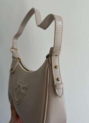 Крута жіноча сумка багет pinko пінко гладка шкіра, вільна модель5 фото