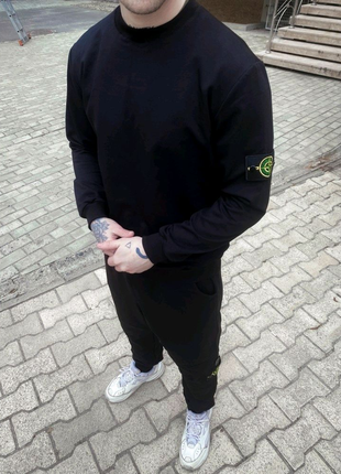 Костюм черный stone island1 фото