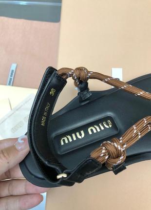 Кожаные босоножки miu miu6 фото