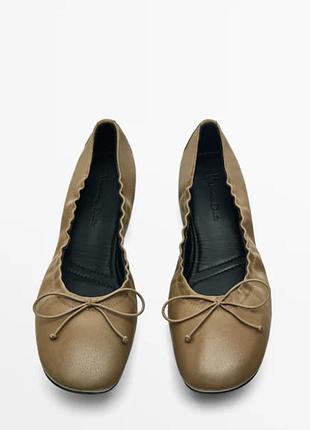 Кожаные балетки massimo dutti