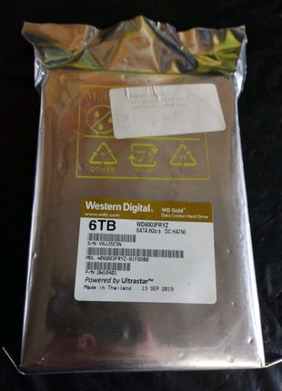 Western digital жорсткий диск 6tb sata 6gb/s wd gold