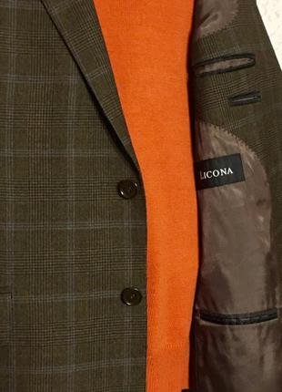 Шикарный пиджак шерстяной licona в английскую клетку8 фото